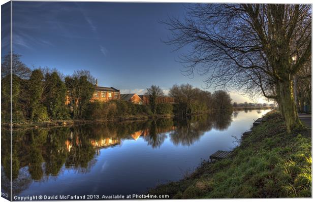 Reflection on the Upper Bann Canvas Print by David McFarland