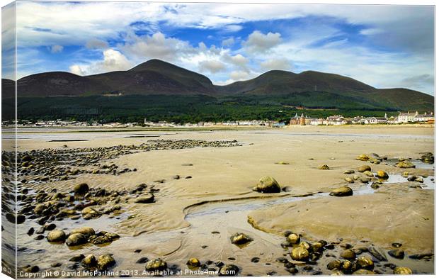 Newcastle and the Mournes Canvas Print by David McFarland