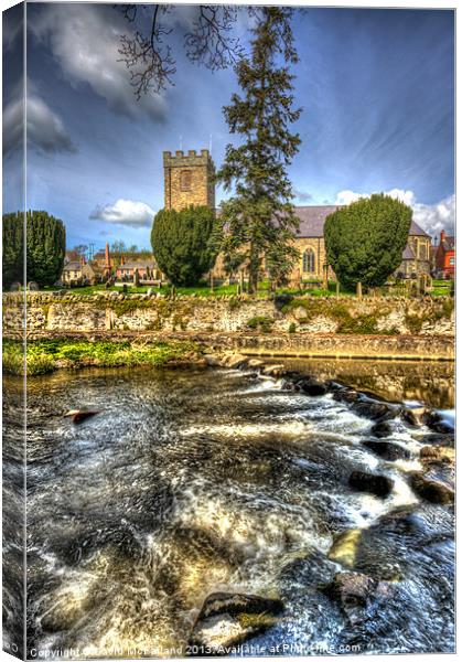 Dromore Cathedral on the Lagan Canvas Print by David McFarland