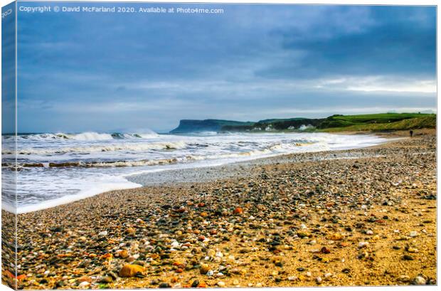 Clearing the head at Ballycastle, Northern Ireland Canvas Print by David McFarland