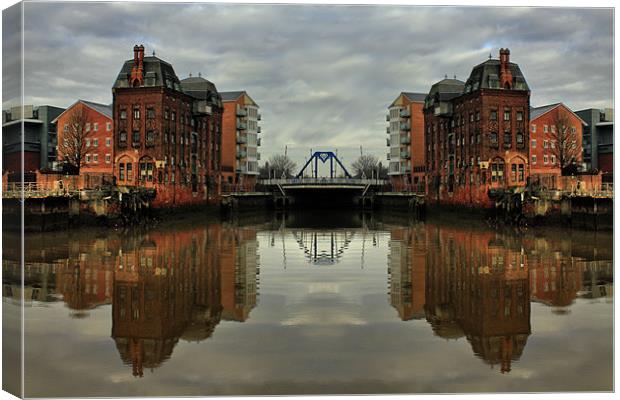 Reflections of the River Hull 2012 Canvas Print by Martin Parkinson