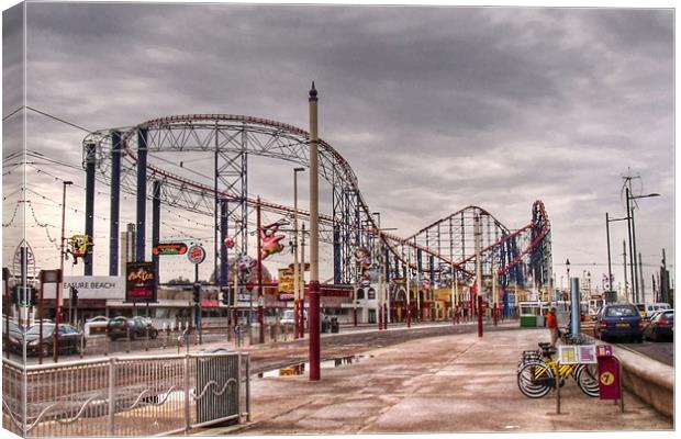 Blackpool Pleasure Beach Canvas Print by Martin Parkinson