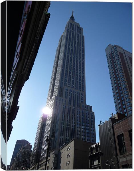 Empire State Building - Early Morning Canvas Print by Laura Hall