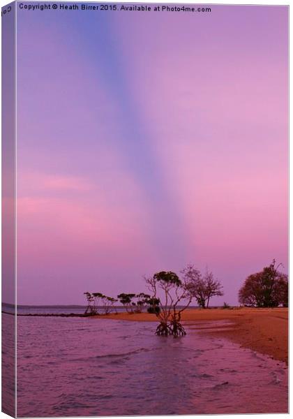 Streaky Pink Sunset Canvas Print by Heath Birrer