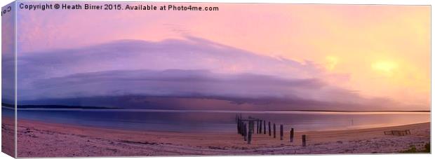 Sunset Storm Over Mission Bay Canvas Print by Heath Birrer
