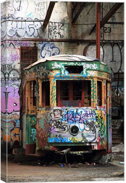 Abandoned Transport colour Canvas Print by Heath Birrer
