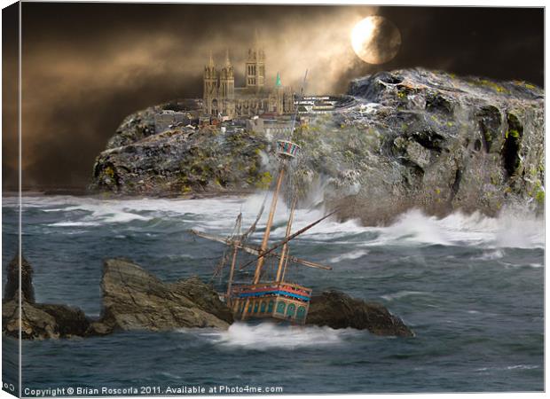 Cornish Wreckers Canvas Print by Brian Roscorla