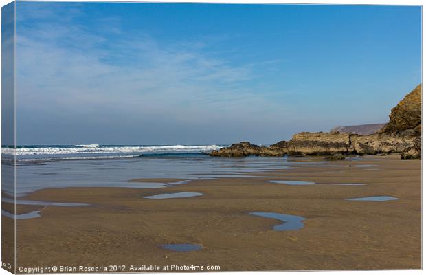 Porthtowan Cornwall Canvas Print by Brian Roscorla