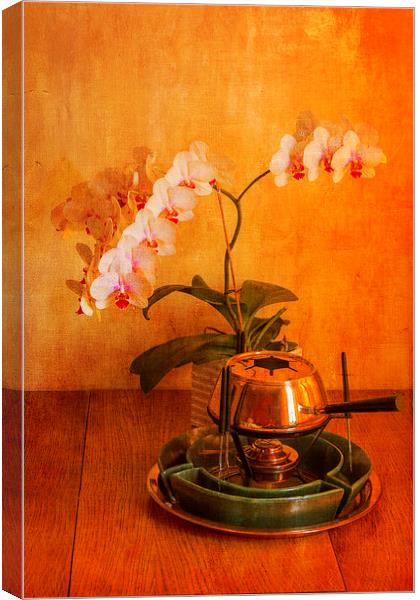 Orchid and Copper Fondue Canvas Print by Brian Roscorla