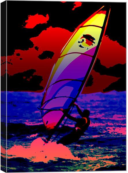 The Wind Surfer Canvas Print by Brian Roscorla