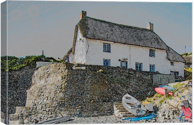 Fishermans Cottage Canvas Print by Brian Roscorla