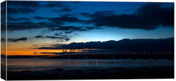 New Severn Bridge at Dusk Canvas Print by Brian Roscorla