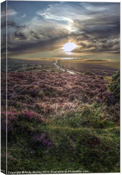 Sunset over Exmoor Canvas Print by Andy Morley