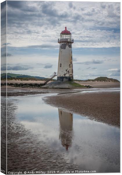 Talacre Lighthouse Canvas Print by Andy Morley