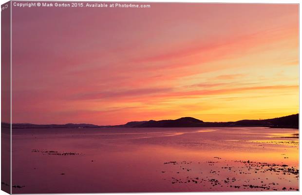  Sunset over the Black Isle Canvas Print by Mark Gorton