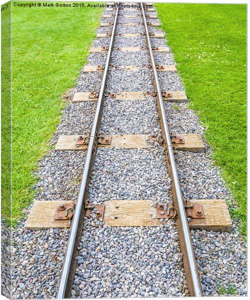 Train Line to Nowhere! Canvas Print by Mark Gorton