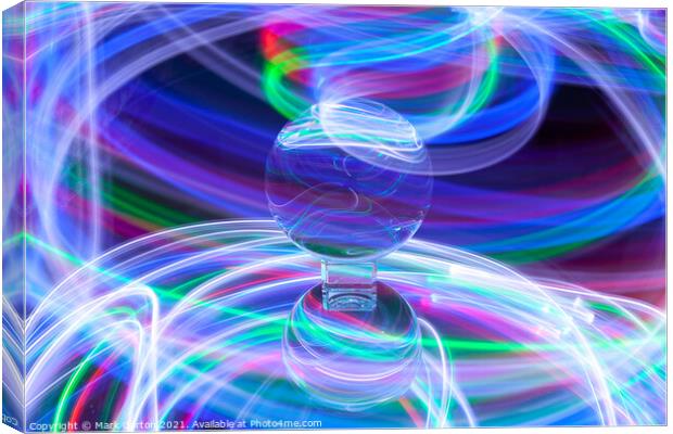 Abstract Crystal Ball Light Painting 2 Canvas Print by Mark Gorton
