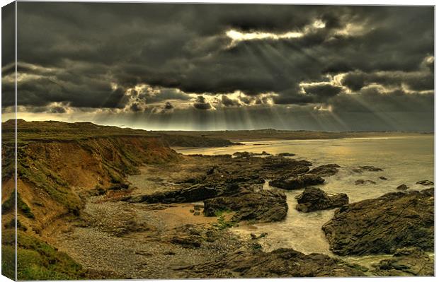 Storm Approaching Gwithian Towans Canvas Print by C.C Photography
