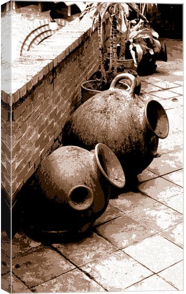 Pots in Costa Rica Duo Tone  Canvas Print by james balzano, jr.