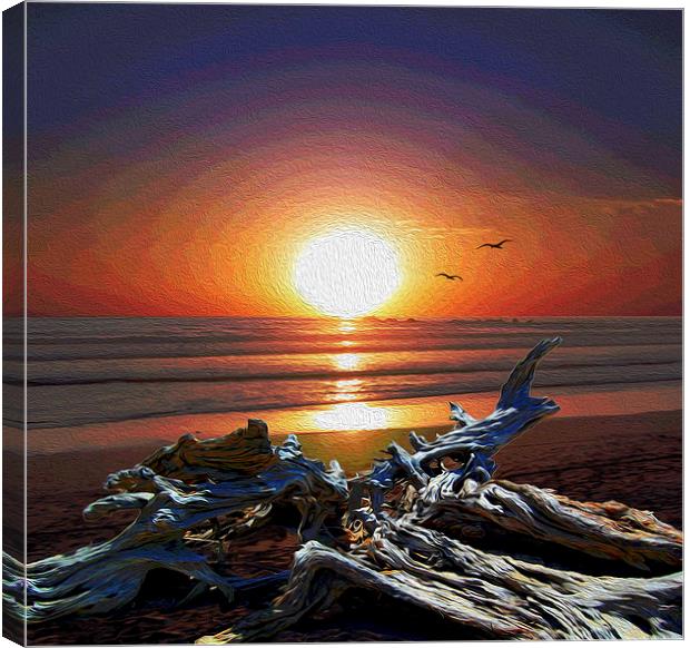 Sunset Painting  Canvas Print by james balzano, jr.