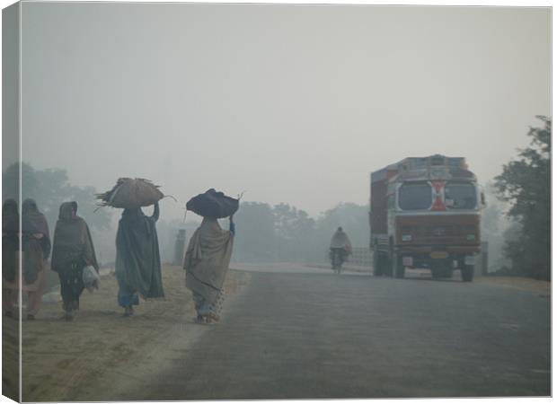 Morning in Remote area of India Canvas Print by Lokesh Kumar