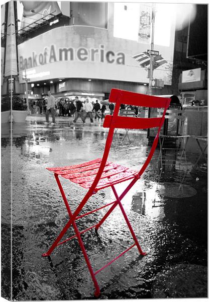 Red Chair Canvas Print by Andrew Pelvin
