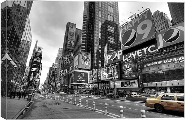 Times Square Canvas Print by Andrew Pelvin