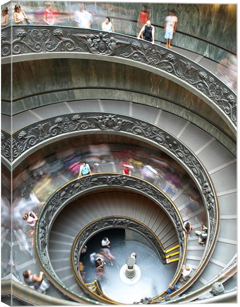 Vatican staircase Canvas Print by dave bownds