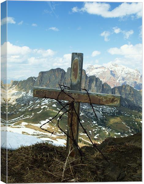 Mountain Cross Pt2 Canvas Print by dave bownds