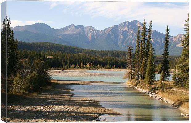 view from Jasper National Park. Canvas Print by charlie Mellow