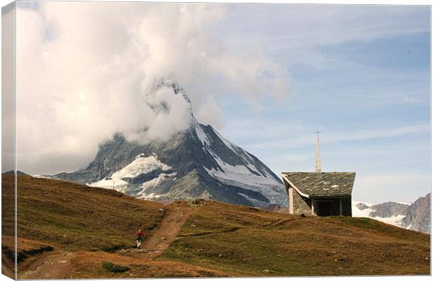 view from Zermatt Canvas Print by charlie Mellow
