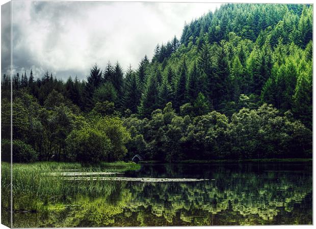 Reflections On Loch Chon, Scotland Canvas Print by Aj’s Images