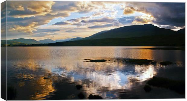 Loch Tulla At Sunset Canvas Print by Aj’s Images