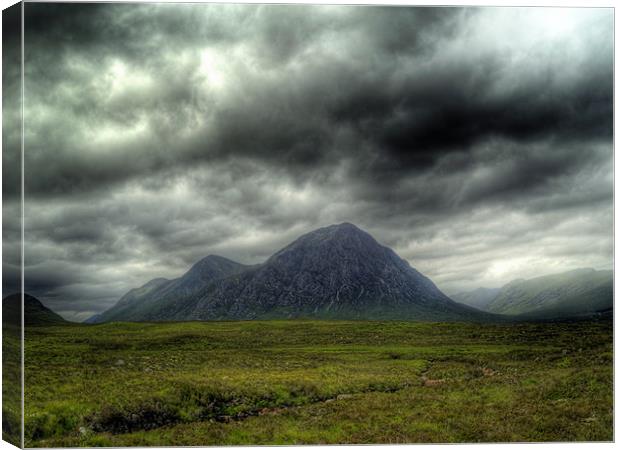 Stormy Clouds Over Glen Coe Canvas Print by Aj’s Images