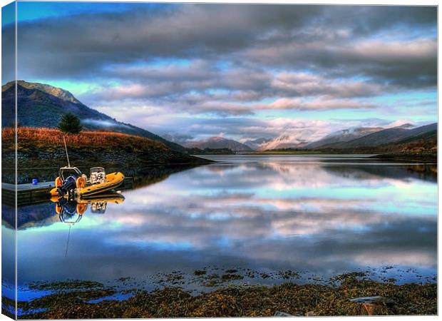 Quiet Morning On Loch Leven Canvas Print by Aj’s Images