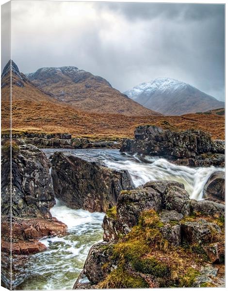 Winter Over The River Etive Canvas Print by Aj’s Images