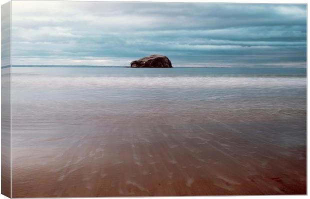 Beach View Of Bass Rock Canvas Print by Aj’s Images