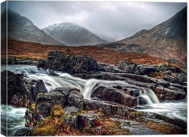 River Etive Canvas Print by Aj’s Images