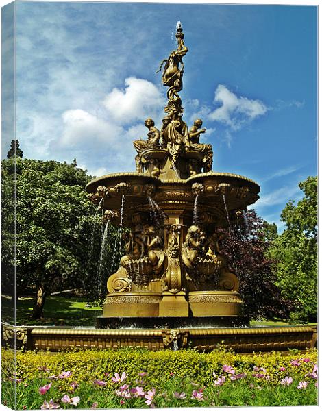 The Ross Fountain In Edinburgh, Scotland. Canvas Print by Aj’s Images