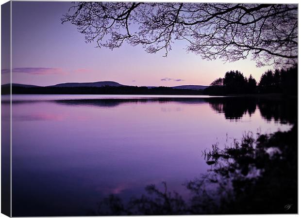 Lavender Light Over Lake Menteith Canvas Print by Aj’s Images