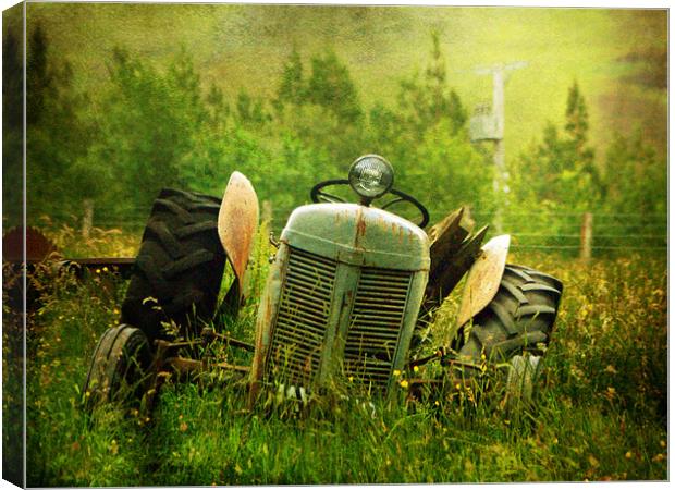 Tractor Tears Canvas Print by Aj’s Images