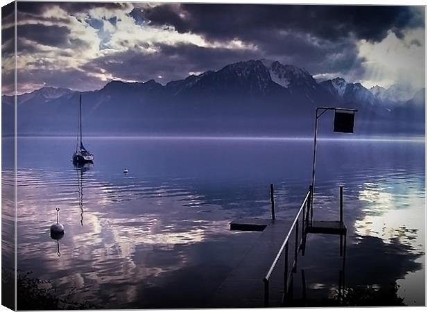 Ripples on Lake Geneva, Switzerland. Canvas Print by Aj’s Images