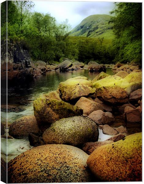 River Etive In The Highlands Canvas Print by Aj’s Images