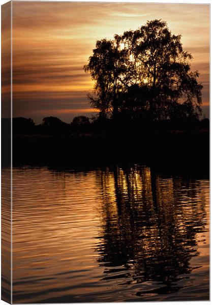 Sunset on the River Ant Canvas Print by Stephen Mole