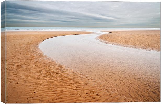 Low tide at Holkham Canvas Print by Stephen Mole