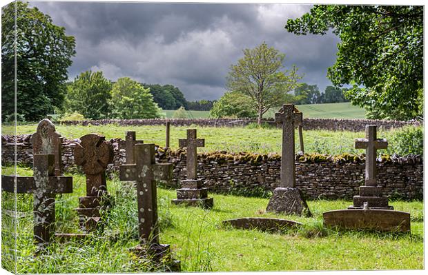Upper Slaughter Churchyard Canvas Print by Stephen Mole