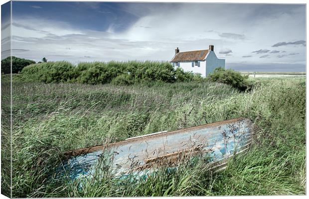 A house and a boat Canvas Print by Stephen Mole