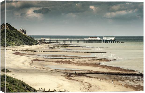 Cromer Pier from Overstrand Canvas Print by Stephen Mole