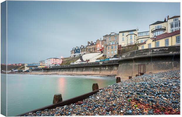 Cromer from the shingle Canvas Print by Stephen Mole
