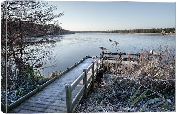 Jetty to Rollesby Broad Canvas Print by Stephen Mole
